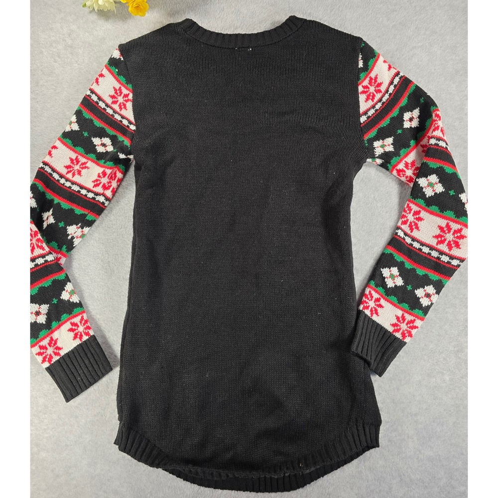 No‎ Boundaries Knit Ugly Christmas Sweater Size Small Santa Unicorn - Picture 9 of 9